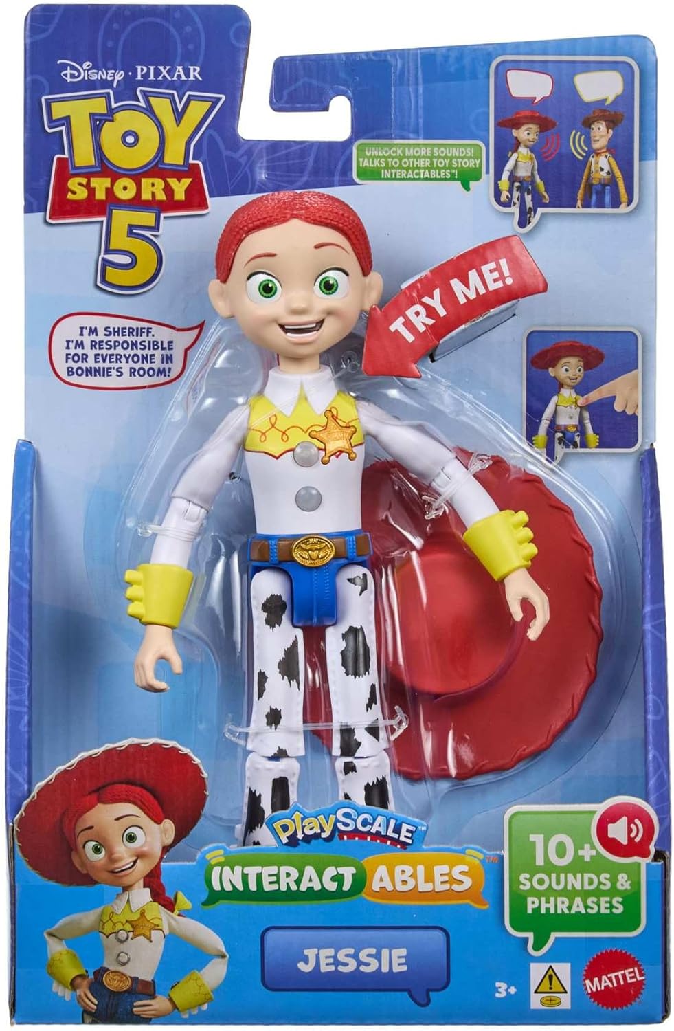 Mattel Disney e Pixar Toy Story 5 Figuras Interativas Falantes, Escala de 7 Polegadas, Frases do Filme e Interagem com Outros na Fila, Personagens Variados, JKV27