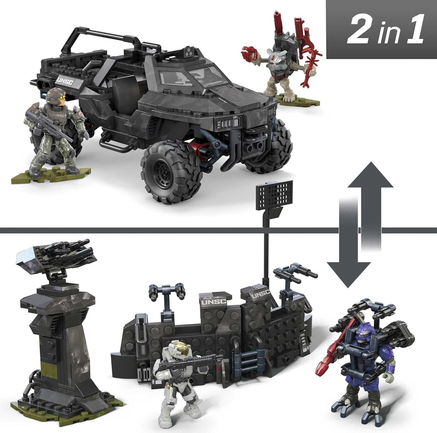 MEGA Halo UNSC Razorback Blitz Vehicle Halo Infinite Construction Set, brinquedos de construção para meninos, GYG59