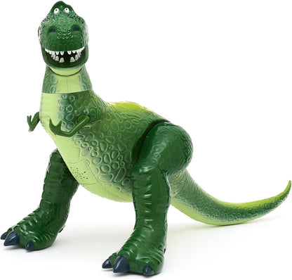 Disney Boneco de ação interativo e falante do Rex, oficial da Store, do filme Toy Story da Pixar, 34 cm/13 polegadas. Brinquedo T-Rex com mais de 15 frases em inglês, interage com outros personagens, para crianças a partir de 3 anos.