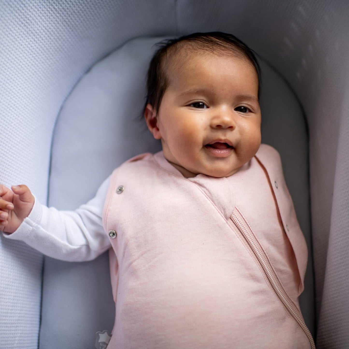 Tommee Tippee Saco de dormir para bebê para recém-nascidos, 3-6 m, 1,0 TOG, o saco Swaddle OriginalGrobag, design saudável para o quadril, tecido macio rico em algodão, blush