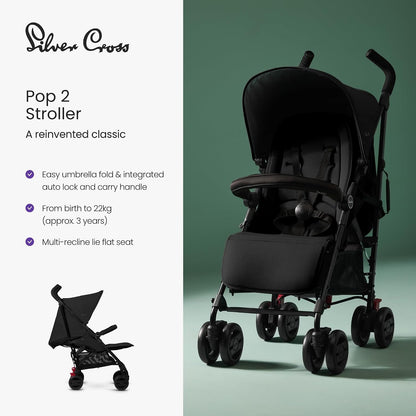 Silver Cross Carrinho  Pop 2 – Pronto para tudo, do nascimento aos 22 kg