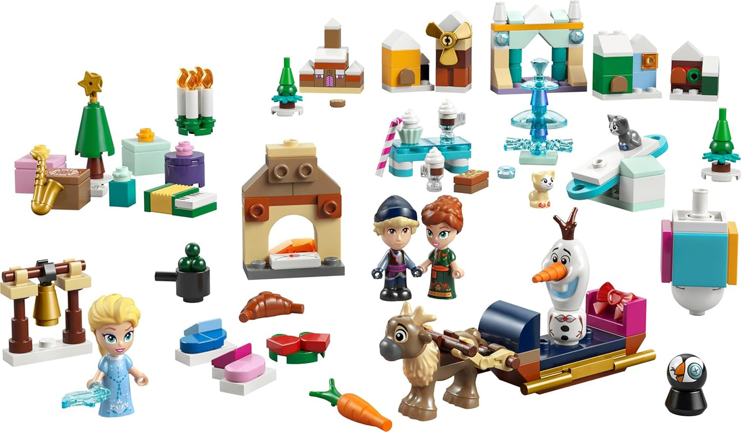 LEGO | Calendário do Advento Disney Frozen 2025 - Brinquedos de Princesas para Montar para Meninas e Meninos a partir de 5 Anos - 24 Surpresas de Natal, incluindo Mini Bonecas da Anna e da Elsa, além de Figuras de Animais Fofos - Ideia de Presente 43273