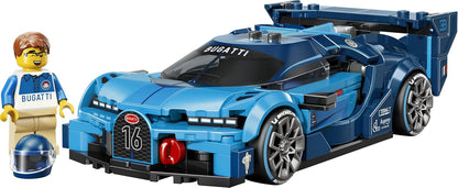 LEGO Speed Champions Bugatti Vision GT Hyper Sports Car - Kit de Montagem com Minifigura Colecionável de Piloto - Ótima Ideia de Presente para Meninos a partir de 9 Anos e Fãs de Automobilismo - 77253