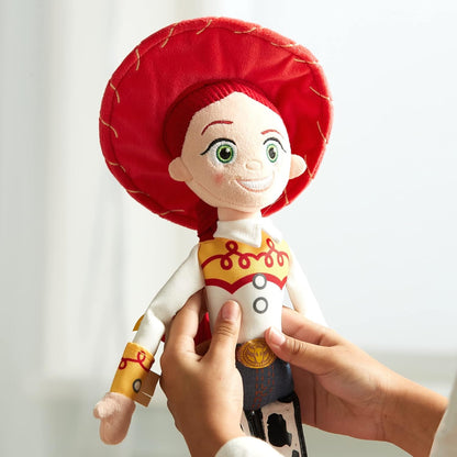 Disney Pelúcia Jessie tamanho médio, oficial da Store, Toy Story, 45 cm/17 polegadas. Personagem de pelúcia fofinha, estilo cowgirl, com detalhes bordados e acabamento macio ao toque.