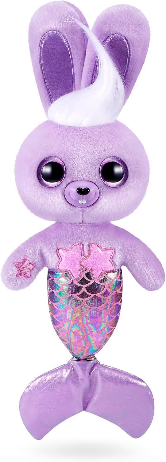 Pets Alive Furmaids da ZURU Sereia de Pelúcia Interativa com Luzes e Sons para Meninas (Coelhinho Roxo)