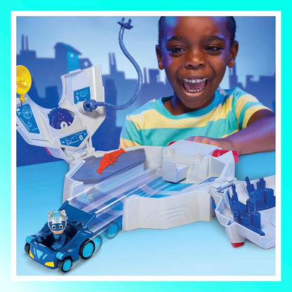 PJ Masks Conjunto Power Heroes PJ Power Q com Carro e Boneco, Brinquedos para Meninos e Meninas
