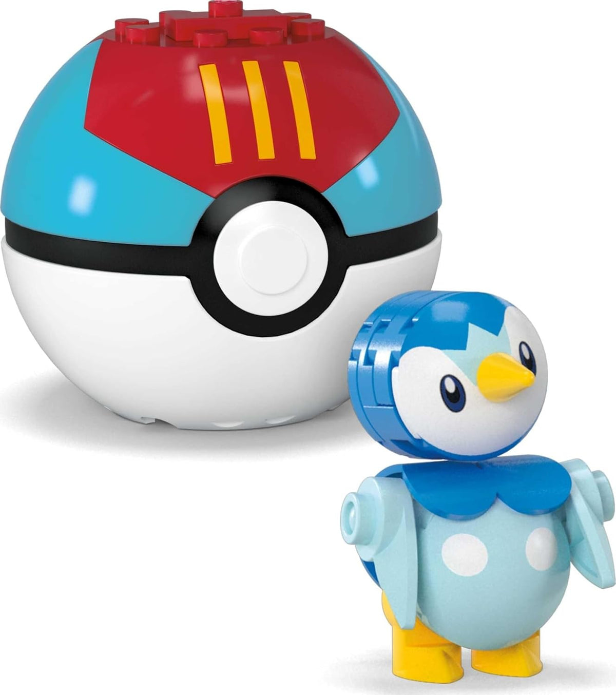 MEGA Conjunto de Brinquedos de Montar Pokémon com Figuras de Ação, Pacote com 2 Poké Bolas (Togepi e Piplup) e 41 Peças, para Crianças, JCT44