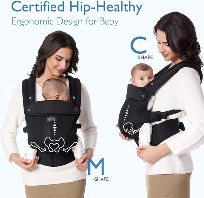 Momcozy Canguru para Bebês Recém-nascidos e Crianças Ergonômico, Aconchegante e Leve