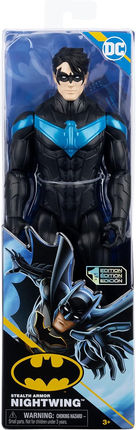 DC Comics, boneco de ação Stealth Armor Nightwing de 30 cm, brinquedos infantis para meninos e meninas a partir de 3 anos