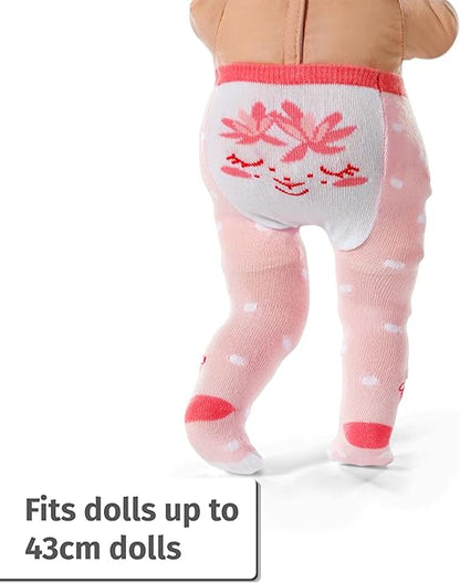 Baby Annabell Meias e collants em dois modelos sortidos para bonecas de 43 cm, pacote com 1 collant e 1 par de meias para boneca, para crianças a partir de 3 anos, 710807 Zapf Creation