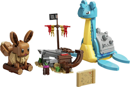 LEGO Pokémon SMART Play: Caça ao Tesouro de Eevee e Lapras – Conjunto de Brinquedo Interativo Compatível, Inclui 3 Etiquetas SMART e 2 Figuras Pokémon – Ideia de Presente para Meninos e Meninas a partir de 8 Anos – 72162
