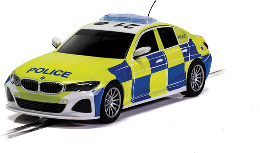 Scalextric C4165 BMW 330i M-Sport - Carro de Polícia, Azul/Amarelo