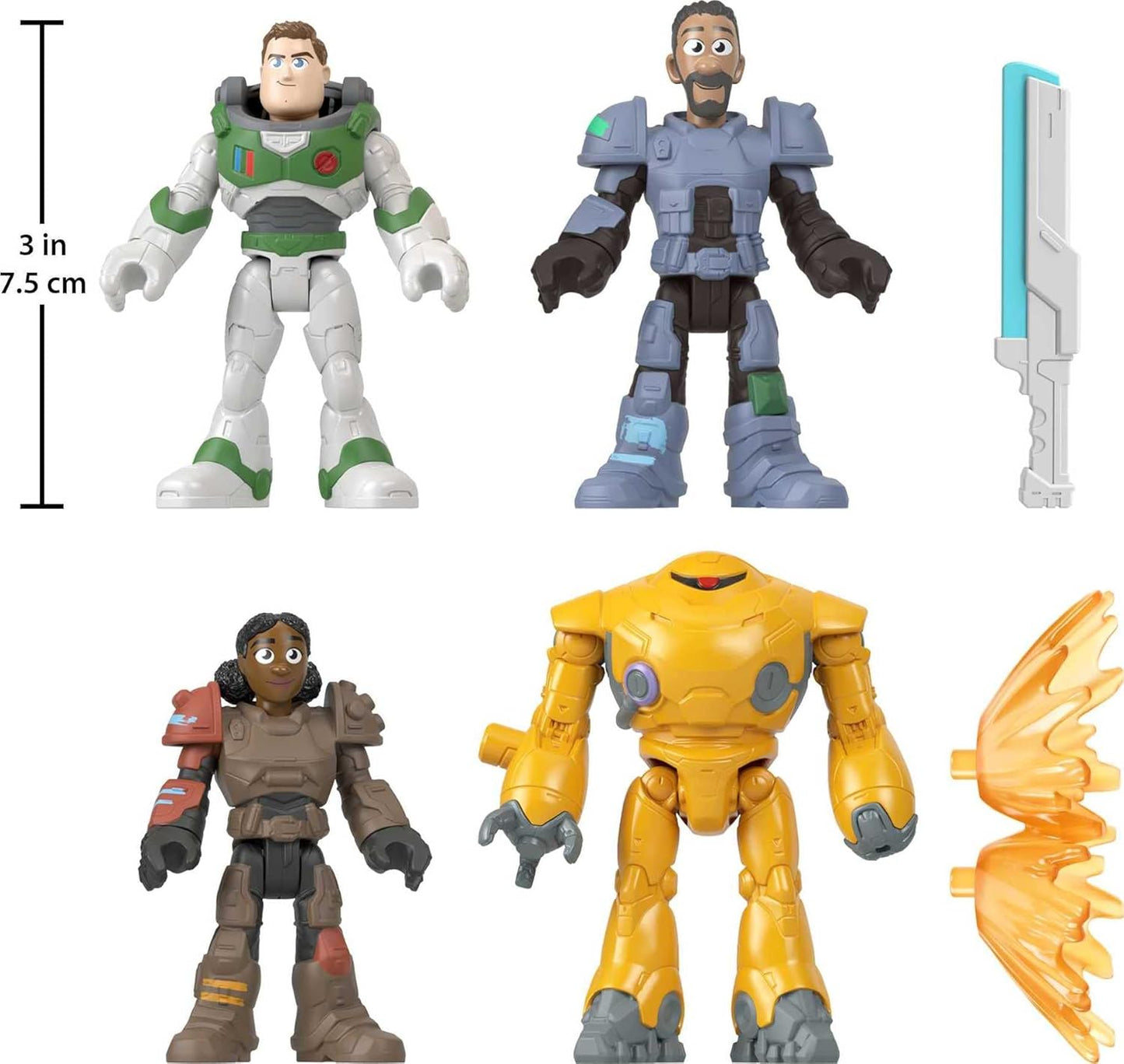 Imaginext Conjunto de Figuras Disney e Pixar Lightyear Jr. ZAP Patrol Multipack com Brinquedo Buzz Lightyear para Crianças em Idade Pré-escolar a partir de 3 Anos, HGT27