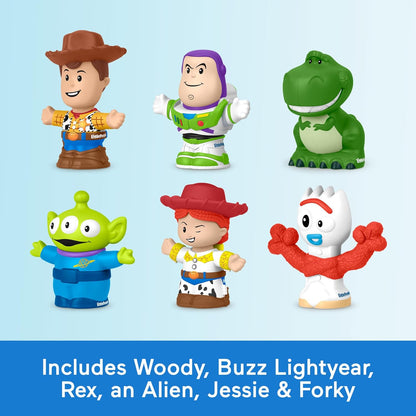 Fisher-Price Conjunto de figuras Little People Disney Pixar Toy Story para crianças em idade pré-escolar (a partir de 18 meses), JLM24