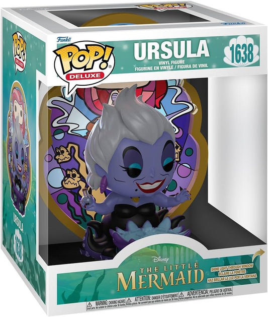 Funko Pop! Deluxe: Pequena Sereia - Úrsula - (Vidro) - Figura de vinil colecionável - Ideia para presente - Produtos oficiais - Brinquedos para crianças e adultos - Fãs de terror - Figura modelo para colecionadores e exposição
