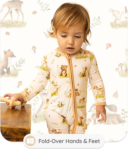 BABYGO Macacão Baby Grow com zíper 95% bambu | Meninos Meninas e Unissex 0 mês