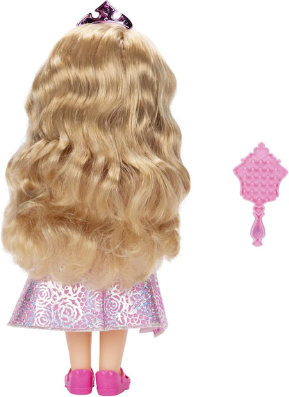 Disney Boneca Princess My Friend Aurora 35 cm Olhos Com Brilho Cintilante, Vestido De Princesa Removível, Tiara, Sapatos Fáceis De Calçar E Tirar