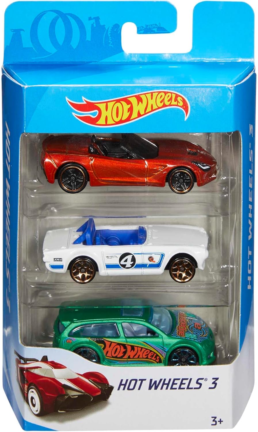 Hot Wheels Carro básico, carro Hot Wheels em escala 1:64 para crianças e colecionadores, veículos modernos e clássicos para brincar ou exibir, carros de brinquedo de plástico e fundidos - 05785