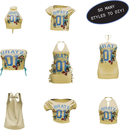 Bratz Stylin' Sasha - Boneca Fashion com Camiseta Personalizável para Você, Acompanha Acessórios, Brinquedo Fofo para Meninas