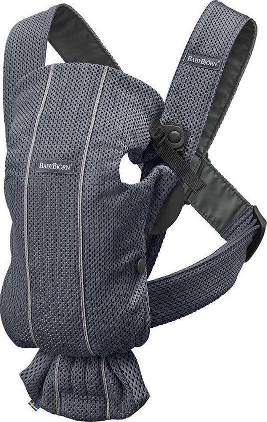 BabyBjörn Porta-bebês Mini, malha 3D, antracite