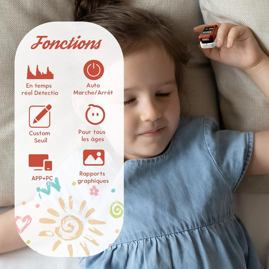 Baby Oxigen Monitor de oxigênio para bebês, oxímetro de pulso infantil com ponta do dedo que monitora SPO2 e frequência de pulso