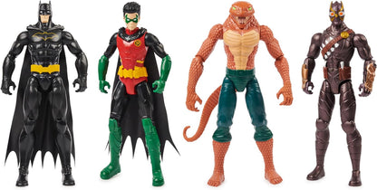 Conjunto de bonecos de ação DC Batman de 30 cm com 4 compostos por Batman, Robin, Copperhead e Talon
