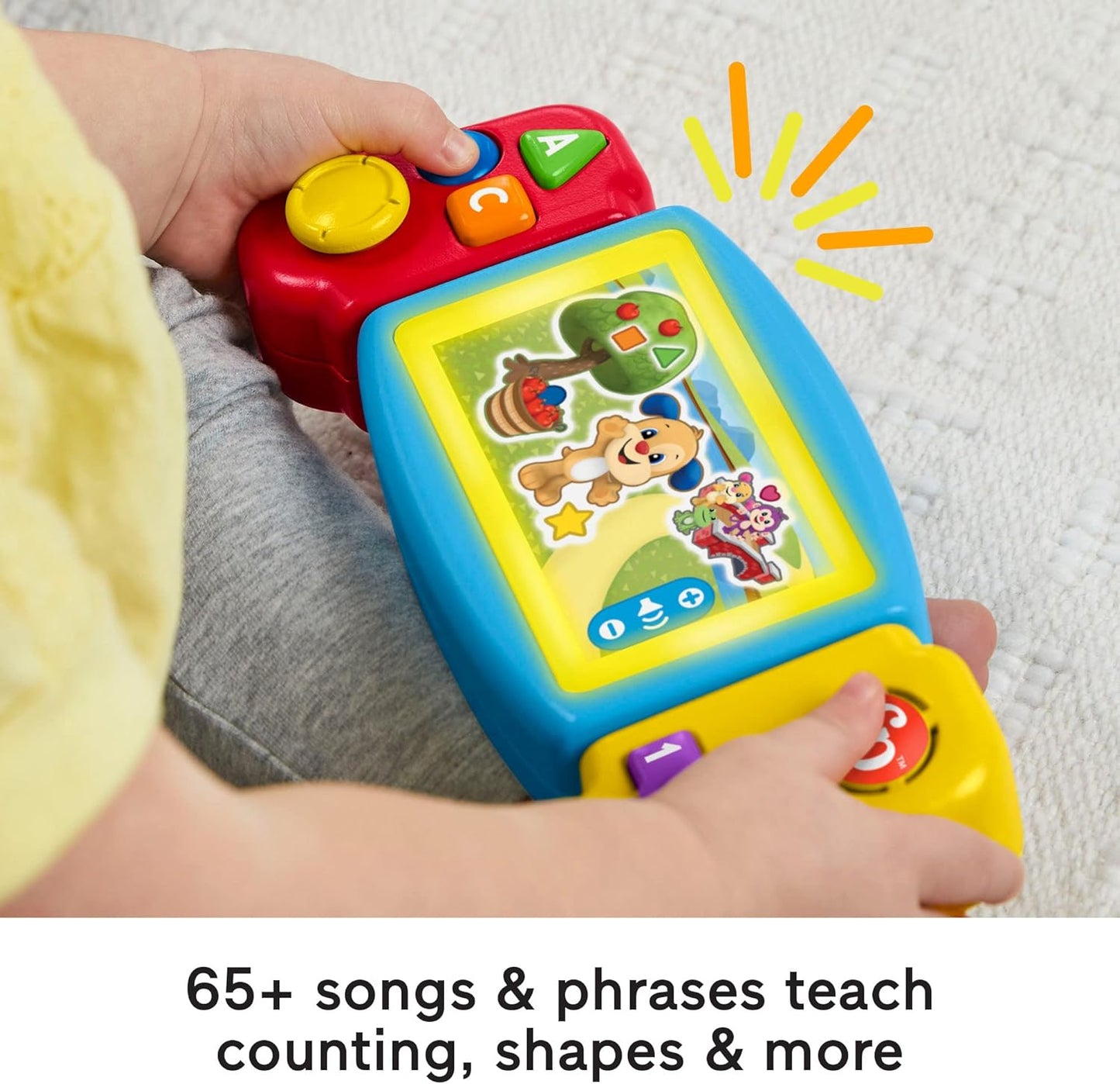 Fisher-Price Laugh & Learn - Jogo de Videogame de Faz de Conta para Crianças com Luzes, Sons e Músicas Educativas, Versão em Inglês do Reino Unido, Twist & Learn Gamer, HNM83