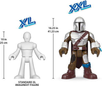 Brinquedo Fisher-Price Imaginext STAR WARS: O Mandaloriano XXL - Figura articulada de mais de 40 cm com lançador - Ideal para crianças a partir de 3 anos - HXT20