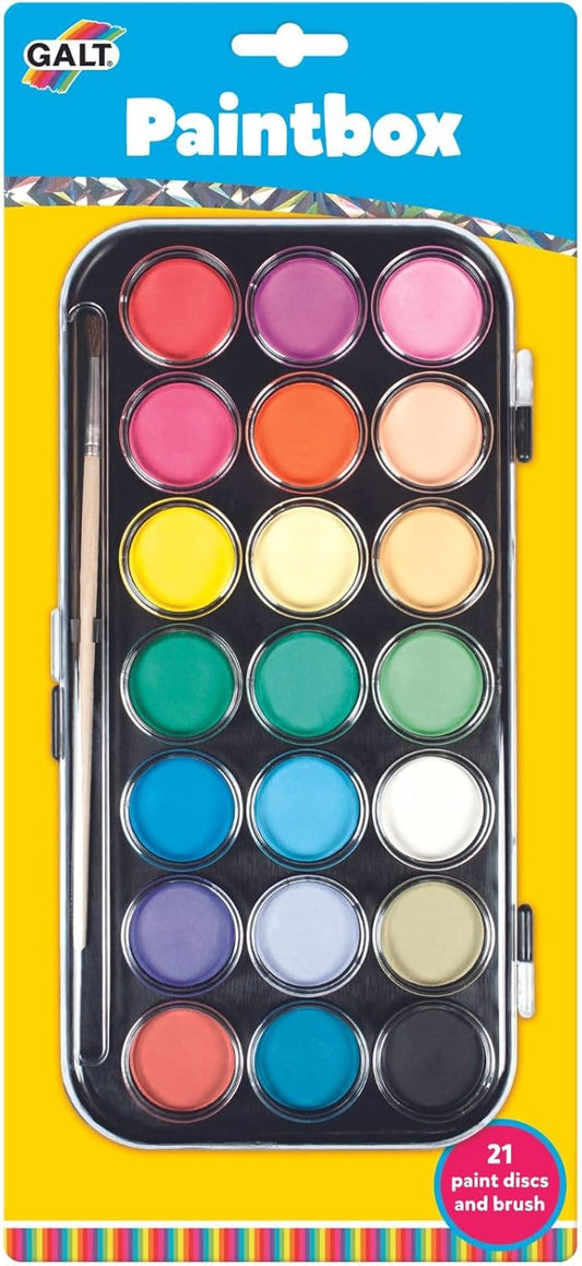 Galt Toys, Paintbox, 21 discos de tinta e pincel, para crianças a partir de 6 anos