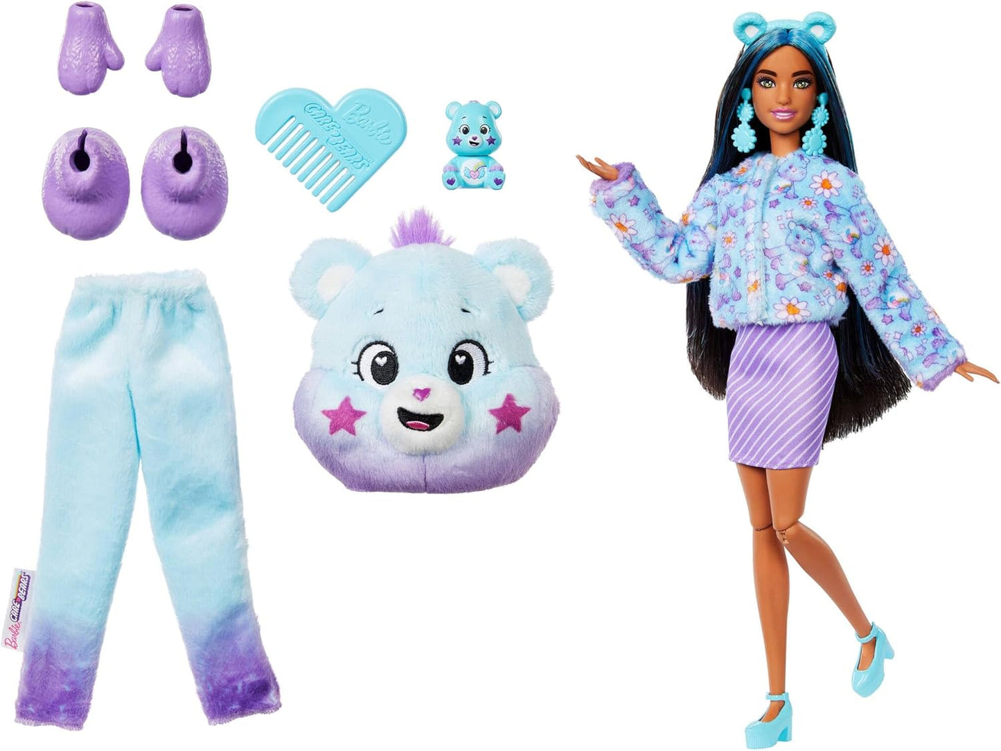 Barbie Cutie Reveal Ursinhos Carinhosos com Boneca e Acessórios, Série 2 Ursinho Sonho Brilhante com 10 Surpresas, Incluindo Mudança de Cor e Mini Ursinho, JFV61