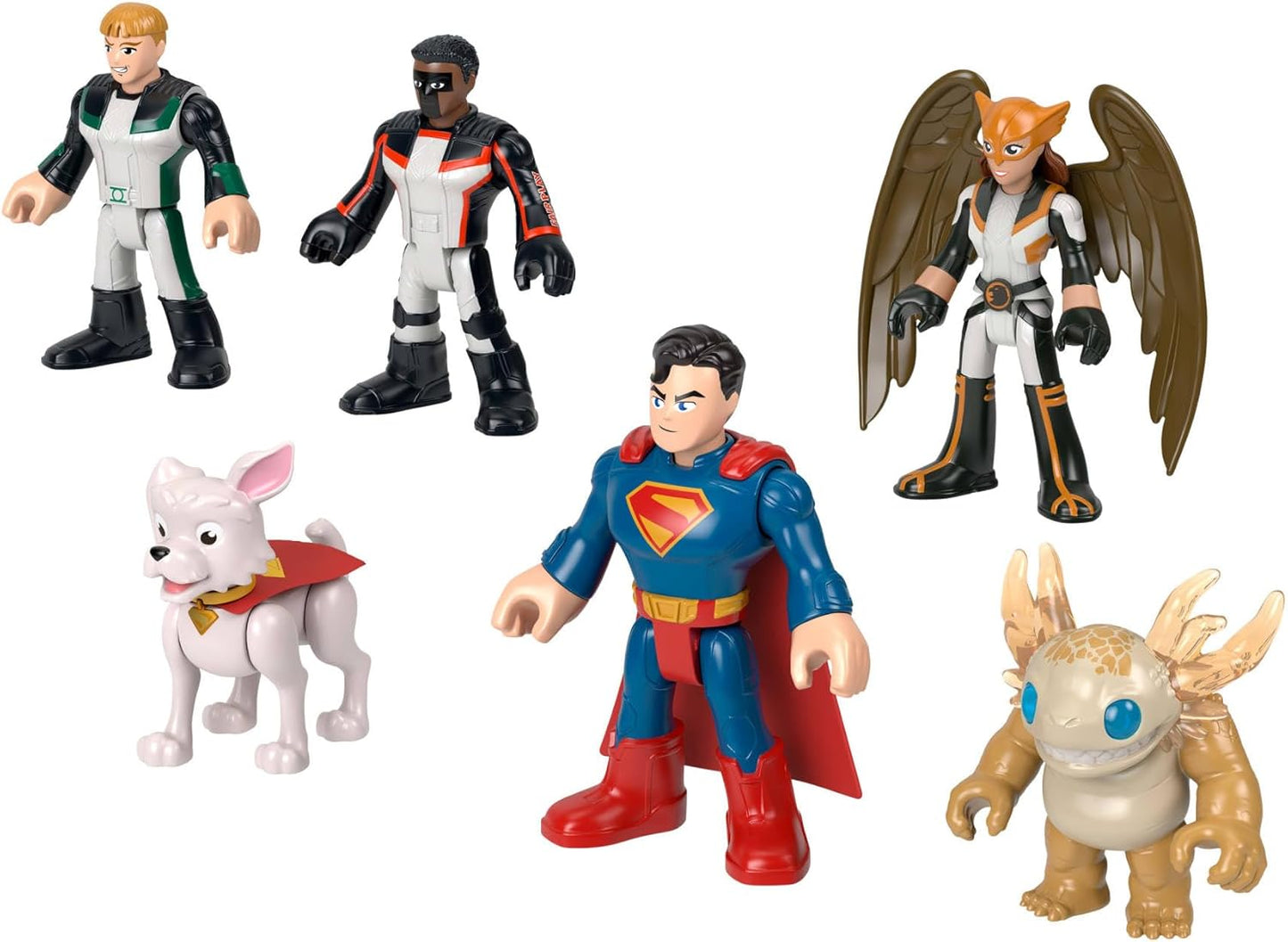 Fisher-Price Conjunto de figuras de ação Imaginext Superman, com 6 personagens colecionáveis de 7,6 cm (3 polegadas), incluindo Krypto e Kaiju, JDL09