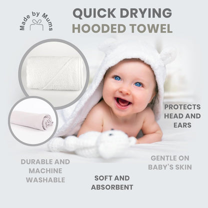 Baby Box Shop - Toalha com capuz personalizada para bebê e cobertor de urso personalizado para bebê, itens essenciais para recém-nascidos, Baby Box Shop - 6 itens essenciais para recém-nascidos unissex
