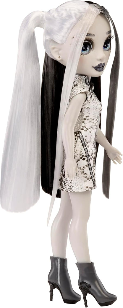 Rainbow High Shadow High Heather Grayson - Boneca Fashion em tons de cinza de 28 cm, cabelo e roupa pretos e brancos, bolsa estilosa, presente fofo para crianças de 4 a 10 anos.