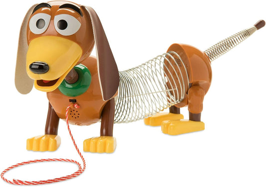Disney Boneco Slinky Dog Falante Oficial da Store, Toy Story, 27 cm/11”, Orelhas macias ao toque e corpo flexível que estica, fala mais de 15 frases do filme, indicado para crianças a partir de 3 anos.
