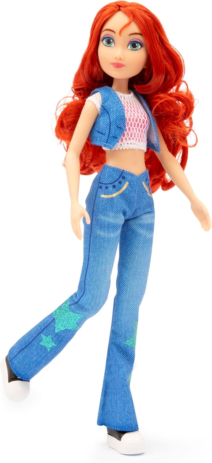 Winx Boneca Icônica – Bloom com Roupa Característica e Articulações – Boneca Fashion Clássica de 27cm com Cabelo Vermelho – Brinquedo Oficial do Clube Winx para Meninas – Brincadeira Mágica de Aventura – Idade 4+