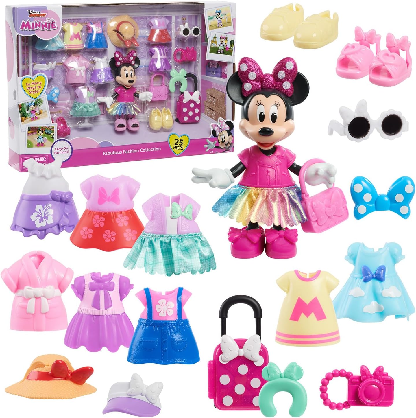 Just Play Conjunto de boneca e acessórios Minnie Mouse Fashion Fab