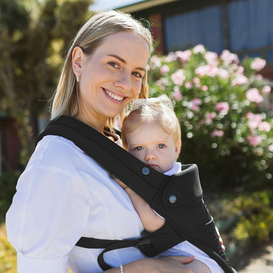 Momcozy Canguru com assento de quadril, 2 em 1 para carregar bebês ativos de frente para a rua, canguru removível para bebês de até 20 kg, canguru para crianças pequenas em todas as estações, serve para cinturas de até 120 cm, preto