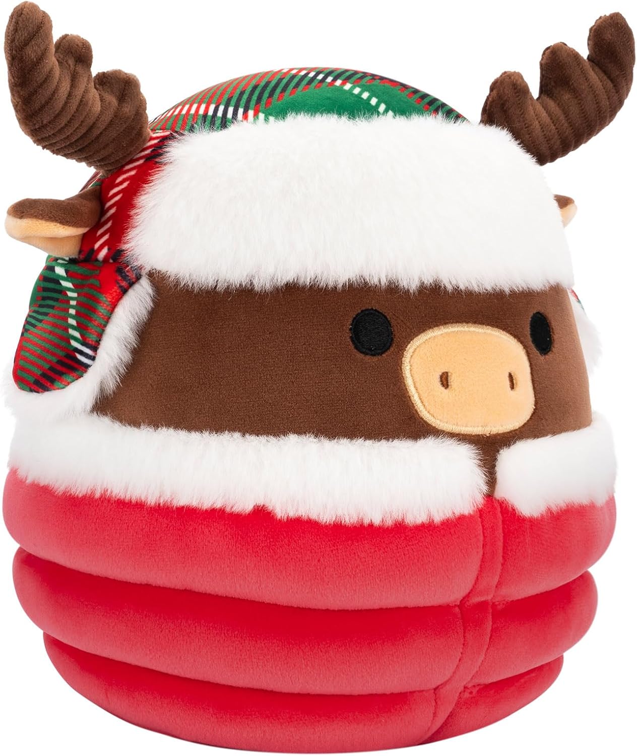 Squishmallows Original Maurice the Brown Moose de 7,5 polegadas com jaqueta Puffer