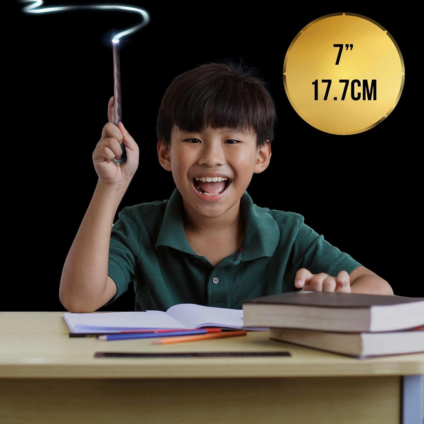 WOW! STUFF Varinha Harry Potter Lumos de 2,13 m com Luz | Presentes, Brinquedos e Colecionáveis Oficiais do Mundo Mágico | Acessório de Fantasia para Brincar de Personagem ou Vestir para Fãs, Meninas e Meninos, de 3 anos ou mais até Adultos