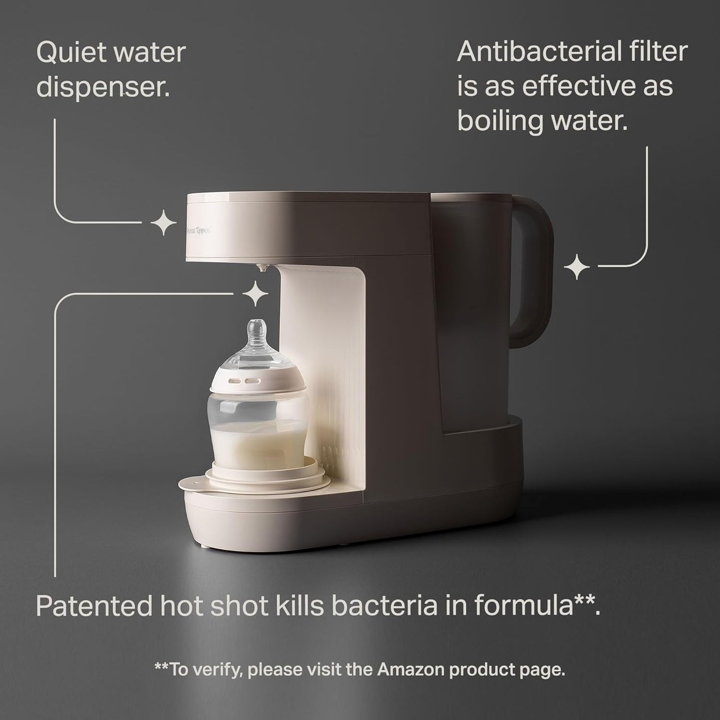 Tommee Tippee Perfect Prep Machine, Preparador de Fórmulas para Bebês com Filtro de Água Antibacteriano, Compatível com Aplicativo, Ideal para Alimentação Diurna e Noturna, Cor Cinza Ardósia