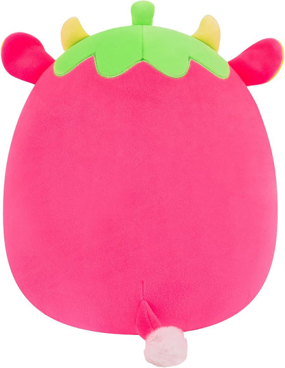 Squishmallows SQCR08584 - Cleary die Erdbeerkuh 30 cm, offizielles Jazwares Plüsch, superweiches Kuscheltier