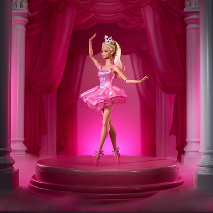 Barbie Boneca Signature Ballet Wishes, boneca colecionável da moda em tutu rosa acetinado com cabelo loiro e embalagem para presente, JBJ10