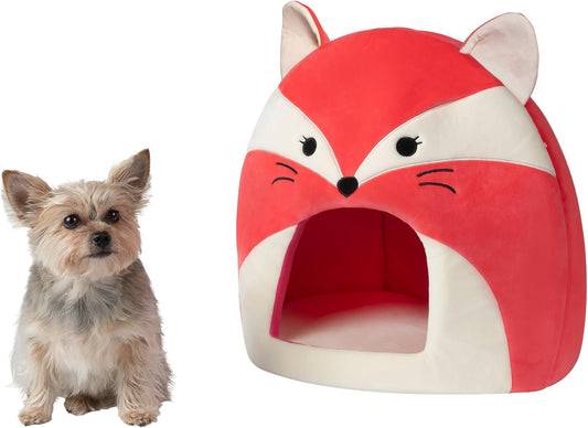 Squishmallows Original 16 polegadas Fifi the Fox Squishmallows Pet Cat Cave - Ultrasoft Oficial Jazwares Cama para animais de estimação, cama para cães pequenos, caverna para cães