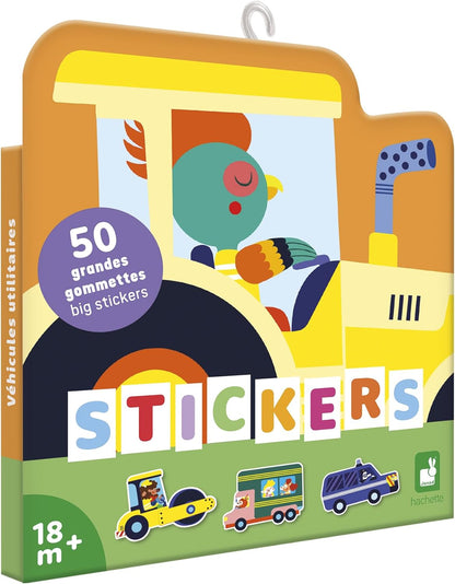 Janod - 50 Adesivos Grandes para Crianças 18 meses - Formato 7x8cm - Adesivos, Janod - Pacote com 100 adesivos - Adesivos de Bolso Formato 5x5cm - Dinos, Janod - Pacote com 300 adesivos - Adesivos de Bolso Formato 3x3cm - Geométricos