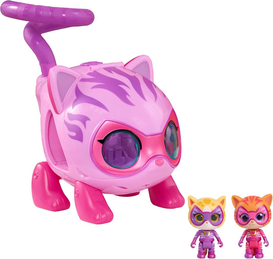 Just Play Disney Junior SuperKitties Su-Purr Wild Kitty Copter com Luzes e Sons, 3 Peças, Figuras Articuladas, Brinquedo para Fãs, Meninas e Crianças a partir de 3 Anos