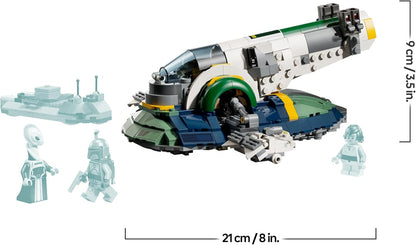 LEGO Star Wars 75433 Nave Estelar de Jango Fett - Brinquedo para Brincar e Exibir com Asas Giratórias e 3 Minifiguras, incluindo Boba Fett - Ataque dos Clones - Presente para Meninos e Fãs a partir de 9 Anos