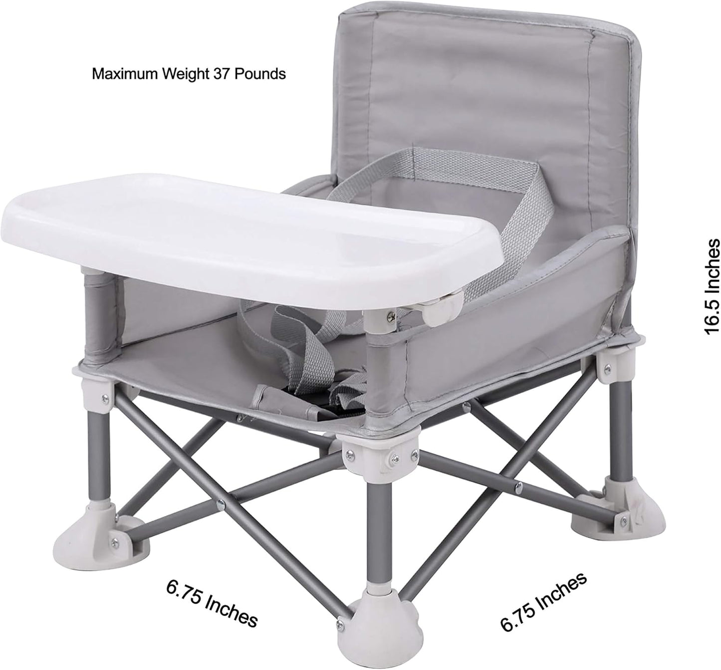 PandaEar Cadeira de alimentação portátil para bebês | Dobrável e compacta com alças para uso interno e externo | Ideal para camping, praia e gramado | Para crianças pequenas, meninos e meninas (cor neutra)