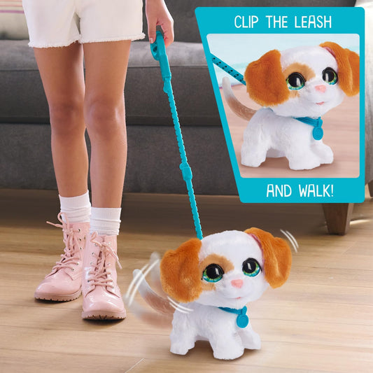 Just Play Brinquedo Interativo furReal Walk-A-Lots Big Wags, Cachorrinho de Pelúcia de 20 cm que Anda e Emite Sons, Brinquedo Infantil para Crianças a partir de 4 Anos