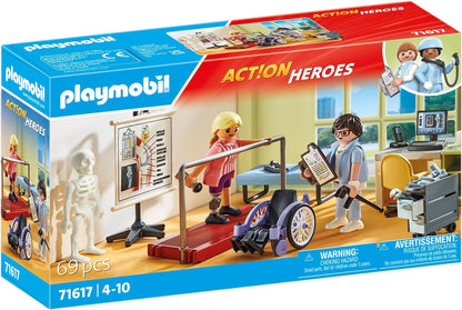 Playmobil 71617 Action Heroes: Ortopedia, tratamento atencioso de pacientes, feito com mais de 80% de materiais reciclados e de base biológica, conjuntos de jogos detalhados adequados para crianças com mais de 4 anos
