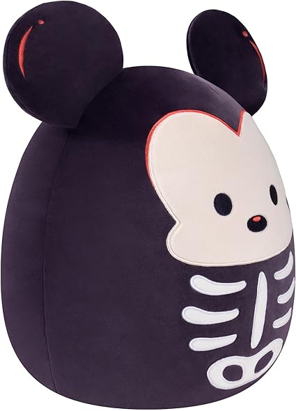 Squishmallows Original Mickey Mouse Esqueleto da Disney de 20 cm – Pelúcia Oficial de Halloween da Jazwares (Pequena)